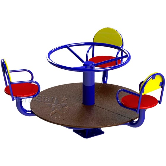 фото Карусель для детской площадки с рулем 3 места DIO-308.1